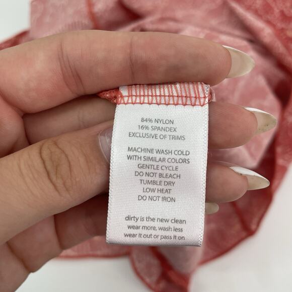 Toad&Co Sleeveless Dress Women XL Sunkissed Floral Batik Red Cutout UPF ECO - Picture 7 of 11